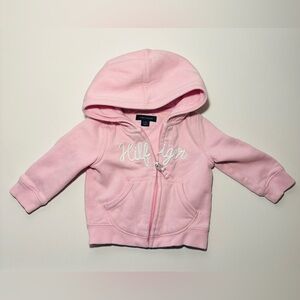 Tommy Hilfiger Pink Hooded Zip-Up Sweatshirt - Kids